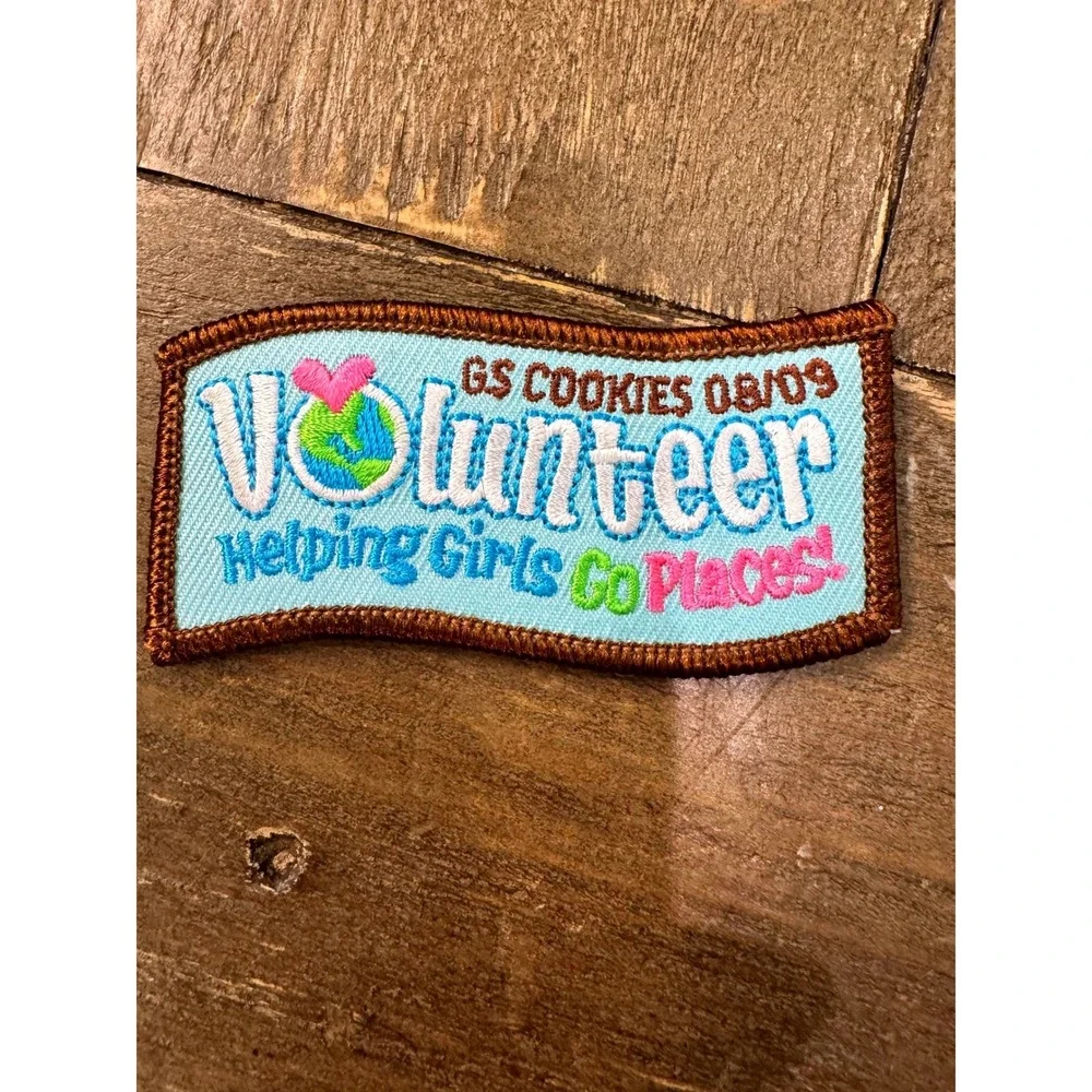 Girl Scouts 2008-09 Cookie Booth Volunteer Patch Lot of 2 GSUSA Cookies